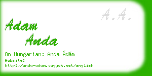 adam anda business card
