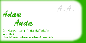 adam anda business card